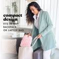 thumbnail image 5 of Fit & Fresh Evelyn Quilted Lunch Bag for Women, Large Lunch Tote, Reusable Insulated Lunch Bag for Work, Stylish Lunch Box, Pink Dainty Flowers, Designed to Help with Daily Commutes, 5 of 10
