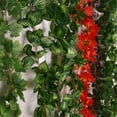 thumbnail image 3 of 5x Hoja De Cangrejo Artificial Hiedra Vid Follaje Flores Decoración De Hojas de Begonia, 3 of 7