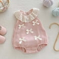 thumbnail image 2 of VNKIDY Girls Bodysuits Baby Summer Dress Little Girls Lace Crewneck Sleeveless Bow Pattern For Newborns Daily Wear Durable Onesie, 2 of 9