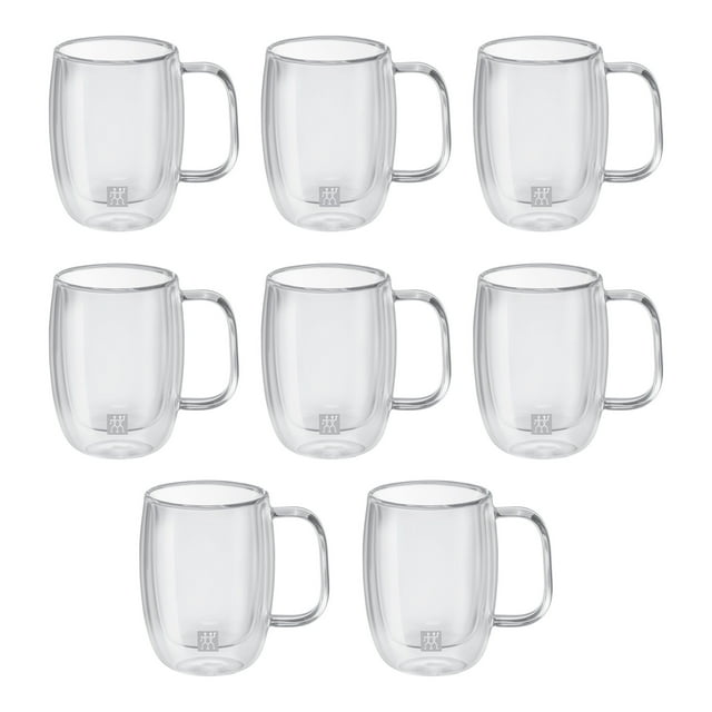 ZWILLING Sorrento Plus 8 Piece Double Espresso Mug Set - Value Pack, Transparent