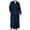 Navy, variant on Fancifize Nightgowns for Men Plus Size Zipper Front Robes Soft Flannel Long Sleeve Sleepwear Casual V Neck Warm Loungewear