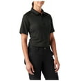 thumbnail image 5 of 5.11 Work Gear Women's Polyester Fabric Performance Short Sleeves Polo Shirt, Black, Medium, Style 61165, 5 of 6