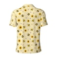 thumbnail image 4 of Rocae Sunflowers Bee for Men's Short Sleeve Polo Shirt, Quick Drying Performance Moisture Wicking Sports Men's Golf Shirt, 4 of 9