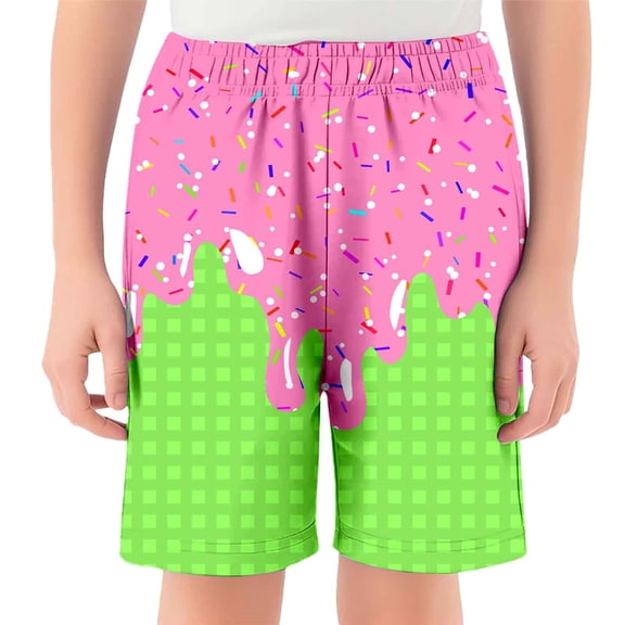 Boys' Fashion Elastic Waist Wide Leg Pull-On Boys Sports Shorts Boys Outfits Size 13-14 Years