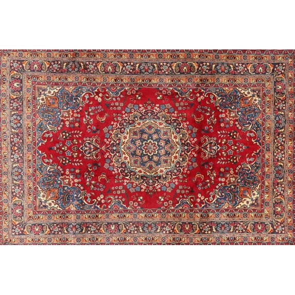 Ahgly Company Machine Washable Indoor Rectangle Traditional Camel Brown Area Rugs, 5' x 7'