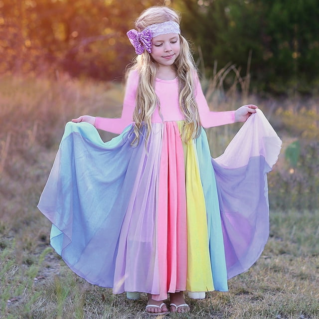 Weiqiqre Robes Décontractées pour Filles, Robes de Princesse pour Enfants, Robes de Fête d'Anniversaire