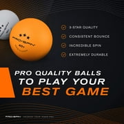 PRO-SPIN Ping Pong Balls, 3-Star Orange Table Tennis Balls, 24 Count