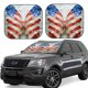 thumbnail image 1 of Balery Patriotic Butterfly Floral Parasol para parabrisas de coche de 2 piezas | Parasol plegable para parabrisas delantero de coche para la mayoría de sedanes-Small, 1 of 6