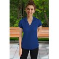 thumbnail image 3 of Jnriver Womens V-Neck Racer Mesh Royal Polo Shirt Short Sleeve Moisture Wicking Tee Shirts 3XL, 3 of 5