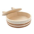 thumbnail image 2 of Cuenco enfriador de arroz para sushi BambooMn Hangiri Oke con tapa, 2 of 6
