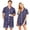 Blue, variant on Couples Pajama Sets Matching Halloween 2 Piece Short Sleeve Button Down Pjs Soft Lightweight Sleepwear Loungewear for Her Him with Allover Graphic Print Beige L