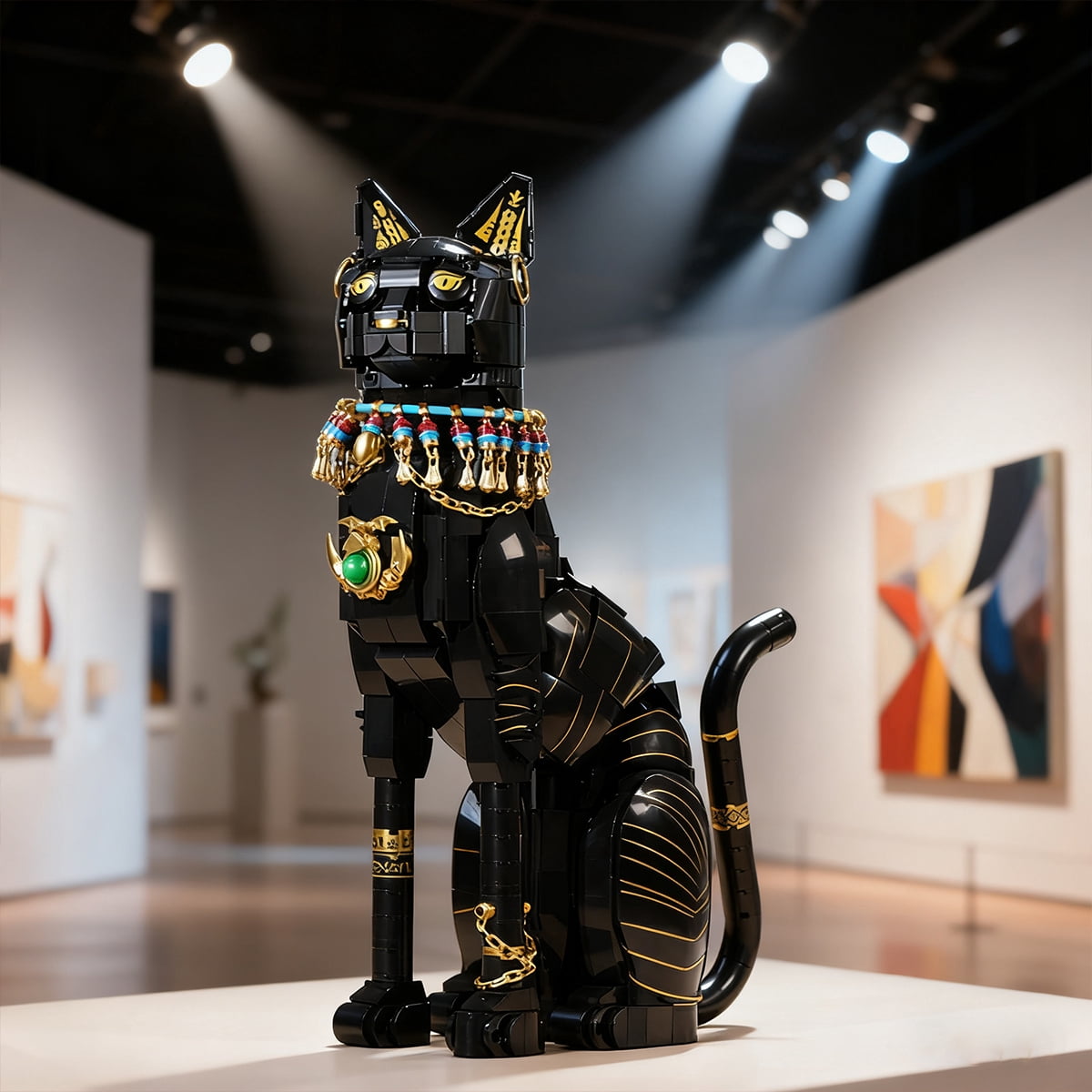 Cubimana Egyptian Pharaoh Cat Building Blocks Toy Home Decor for Kids and Adults (1274PCS)
