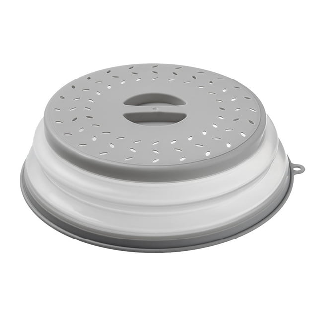 Tapa antisalpicaduras para microondas con asa, plegable, ventilada y con orificio para gancho, protección contra salpicaduras para platos, cuencos, resistente al calor, sin BPA.