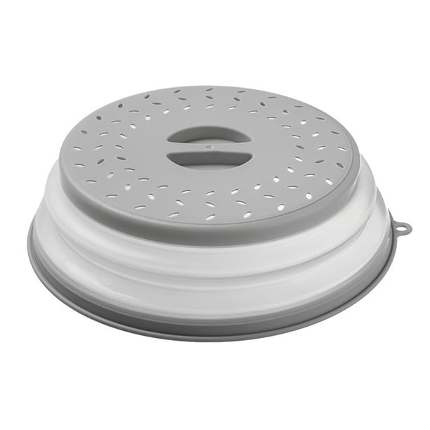 Tapa antisalpicaduras para microondas con asa, plegable, ventilada y con orificio para gancho, protección contra salpicaduras para platos, cuencos, resistente al calor, sin BPA.