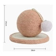 thumbnail image 2 of Rascador para gatos, Rascador para mesa con garras y bolas de sisal, juguetes interactivos para gatos de sisal, con bola, redondo, robusto, molinillo de bola redonda rosa, 2 of 5