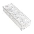 thumbnail image 2 of Jarrón de flores rectangular, maceta, jarrón de arte, jarrón largo transparente con agujeros, arreglo floral, soporte para plantas para escritorio, 30cmx10cmx6.5cm Soledad florero de acrílico, 2 of 9