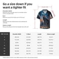 thumbnail image 5 of Rateoe Lonely Night Sky Wolf Print Mens Front Pocket Hawaiian Shirts Casual Shirts Short Sleeve Button Down Beach Tropical Shirts-Large, 5 of 5