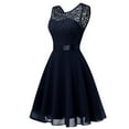 thumbnail image 4 of kamemir Dresses Homecoming Dress for Teens Wedding Guest Sleeveless Lace Formal Dresses(Blue,XXL), 4 of 5