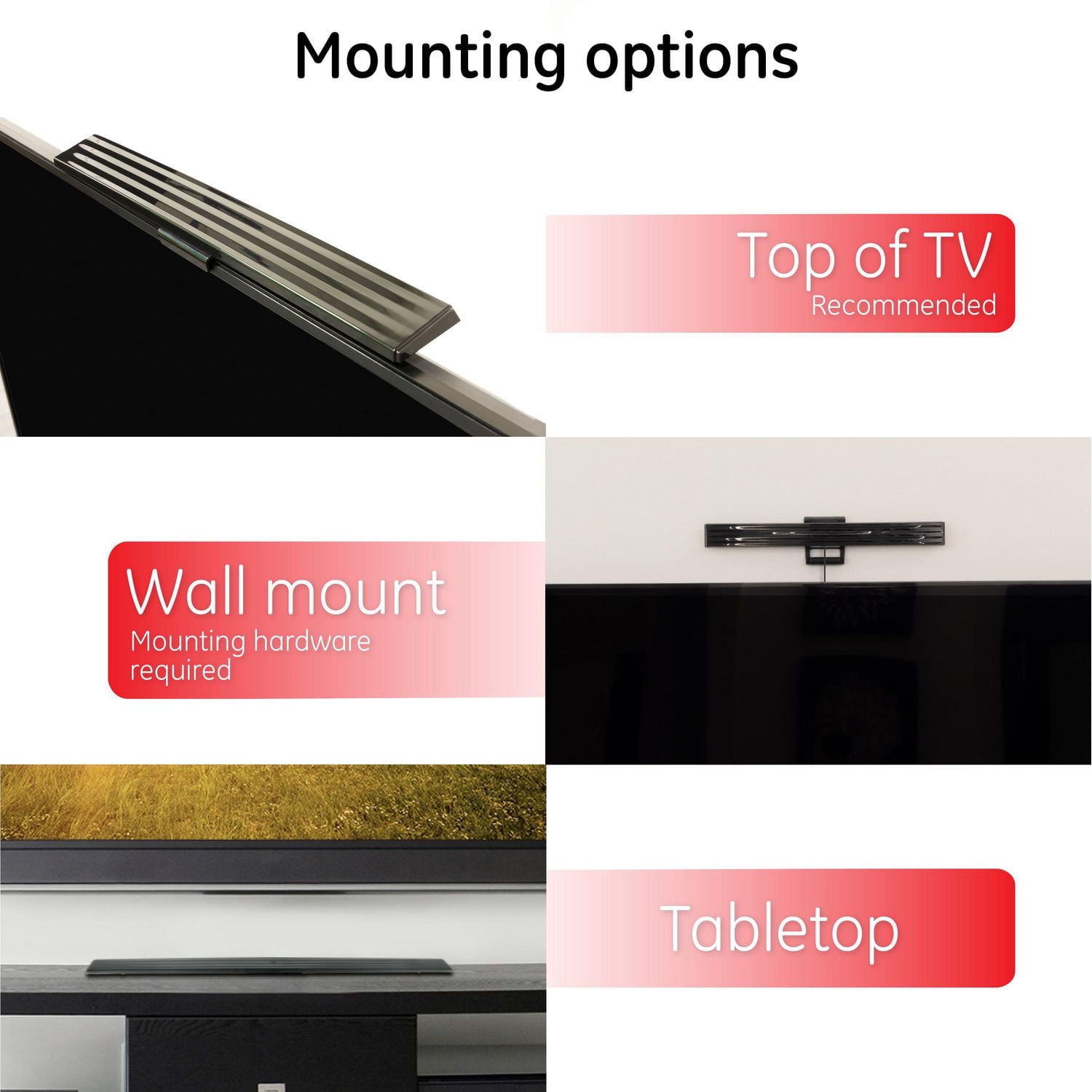 GE Hover Amplified Antenna, Indoor, Ultra Pro Series, 46255