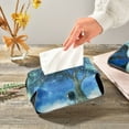 thumbnail image 5 of Beautiful Starry Background Tissue Box Cover Leather Square Rectangle Tissue Box Holder for Bathroom Living Room Desk Office Decor, 5 of 7