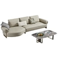 thumbnail image 5 of American Eagle Furniture Genuine Leather & Metal Sectional in Gray, 5 of 7