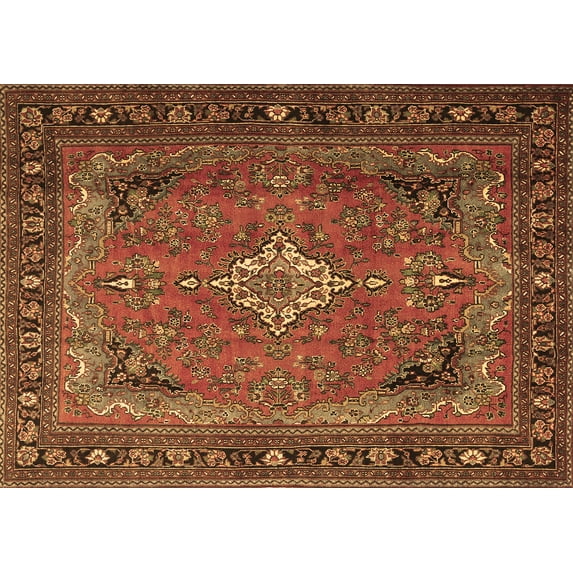Ahgly Company Indoor Rectangle Persian Brown Traditional Area Rugs, 2' x 5'