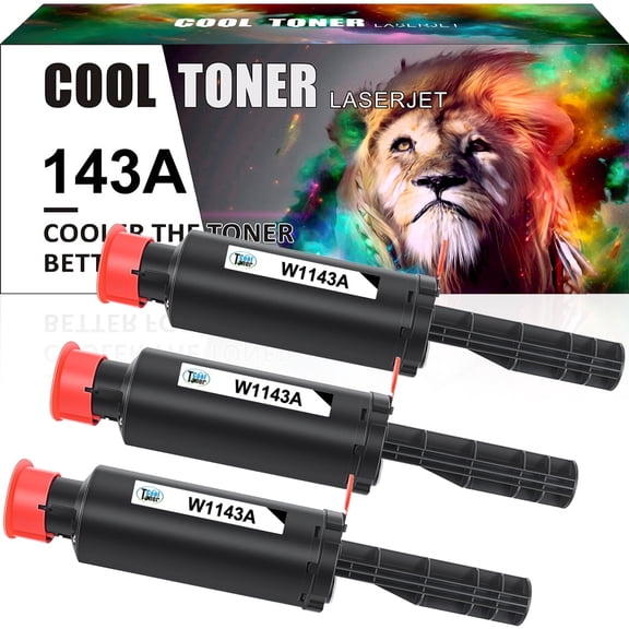 Cool Toner Compatible Toner for HP 143A W1143A for Neverstop Laser 1001nw MFP 1201n 1202nw Printer (Black, 3 Pack)