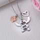 thumbnail image 2 of Collar MIXJOY Ohana Significa Familia Colgante de Plata 3 cm, 2 of 6