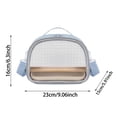 thumbnail image 2 of FSAGAE Bird Portable Cage Lightweight Breathable Travel Carrier, Soft Mesh Parrot Carrier for Small Birds, Adjustable Perch Secure Lock, Ideal for Vet Visits Outdoor Trips, Blue, 2 of 4