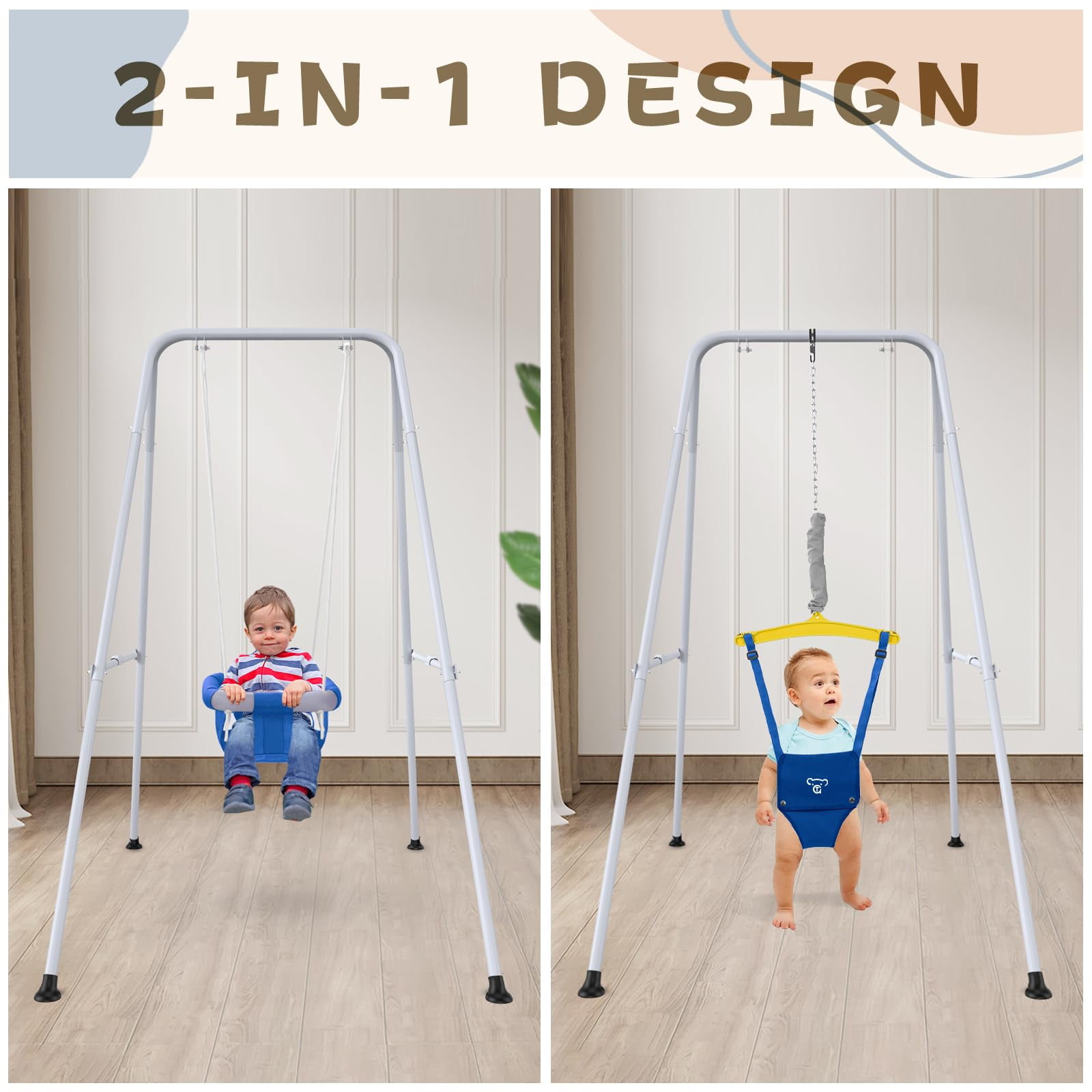 2 in 1 Baby Jumper with Stand for Babies 6-24 Months, Infant
