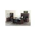 thumbnail image 3 of Lorell Prominence 2.0 Espresso Laminate Left-Pedestal Bowfront Desk - 3-Drawer 1" Top, 72" x 42" x 29" - 3 x File Drawer(s), Box Drawer(s) - Single Pedestal on Left Side - Band Edge - Material: Partic, 3 of 6