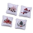thumbnail image 2 of 4 Piezas de Almohadas Navideñas para Casa de Muñecas, Accesorios de Fotografía para Dormitorio, Microescena, 2 of 9