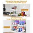 thumbnail image 4 of DILEASIR 2 Pack Kitchen Under Sink Organizer, with Hooks, Hanging Cup, for Bathroom, Laundry room, White, 4 of 8