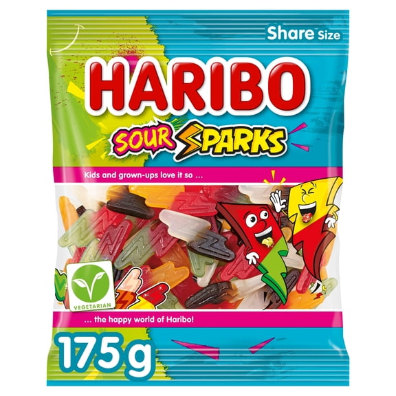 Haribo Sour Sparks 175G, Imported from Britain