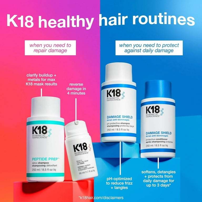 K18 Silicone Free Protective Conditioner, Shields Hair from Damage