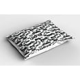 thumbnail image 2 of Ambesonne Black White Pillow Sham 2 Pack, Models of Motorbike, 36"x20", Black White, 2 of 3