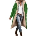 thumbnail image 3 of Veste Réversible, Manteau Long d'Hiver pour Femmes, Matelassé, Poches Zippées, Chaud, Élégant, Polyvalent, 3 of 8
