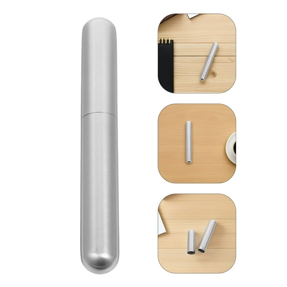 TEHAUX Metal Cigar Tube Airtight Storage Case Portable Stainless Steel for Single Cigar