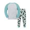 thumbnail image 2 of Bellafa Toddler Kids Boys Long Sleeve Top and Pants Pajamas Set Cotton 2 Piece Dinosaur Slpeepwear Set For 2-10 Years, 2 of 7