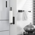 thumbnail image 5 of 2 packs Towel Holder Under Cabinet No Drilling, Self Adhesive Paper Towel Holder Wall Mount for Kitchen,RV, Matte Black Paper Towel Holder 304 Stainless Steel, Under Cabinet Paper Towel Holder, 5 of 6