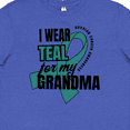 thumbnail image 4 of Inktastic I Wear Teal For My Grandma Ovarian Cancer Awareness Youth T-Shirt, 4 of 5
