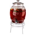 thumbnail image 3 of Circleware Family Recipe Glass Beverage Dispenser With Chrome Stand, Clear, 2.2 Gallons, 3 of 3