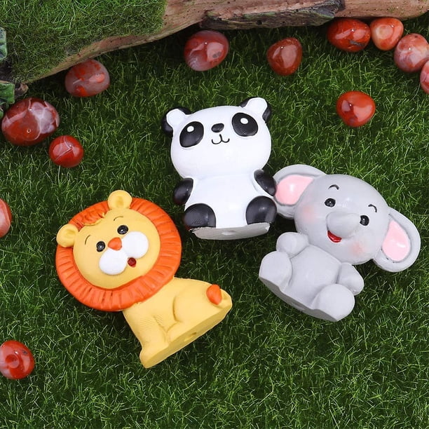 Adornos para pastel de animales, decoración para cupcakes de jungla, decoración de cumpleaños de animales para niños, accesorios para fiesta de cumpleaños, Baby Shower, 5 uds.