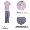 thumbnail image 3 of Ben Sherman Clothes Boys 2-Piece Tech Polo Pant Outfit Set – Short Sleeve Polo Shirt & Pants (Gray/Blue) M10/12, 3 of 4