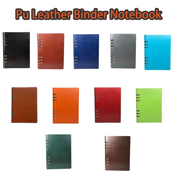 SENRISE A5 PU Leather Binder Notebook Personal Planner Rings Binder
