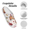 thumbnail image 5 of Daiia Watercolor Fall Print Women’s Fuzzy Slippers Memory Foam Lightweight House Shoes Cozy Loafer Flannel House Shoes-44/45, 5 of 7
