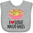 thumbnail image 3 of Inktastic I Love Matzo Balls Boys or Girls Baby Bib, 3 of 4