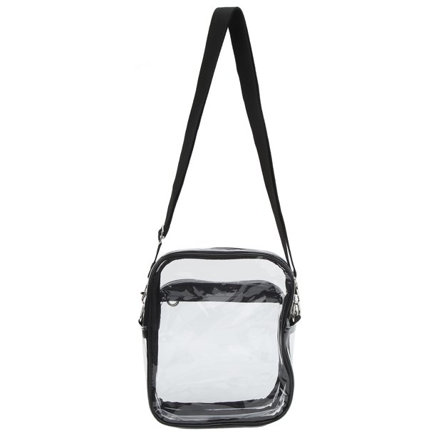 Bolsa De Mensajero Transparente, Ajuste De Bolsa De Hombro Transparente De PVC Diseño De Cremallera De Gran Capacidad Conveniente Resistente A La Suciedad Y Al Agua Para Ir De