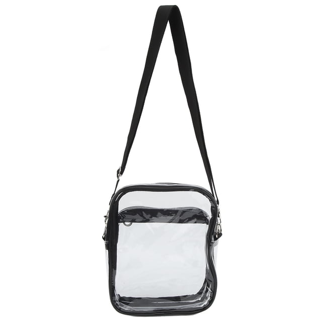 Bolso de mensajero de PVC Jadeshay Bolsa de Mensajero Transparente Grande