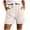 Light Yellow, variant on vigerkar Women's Linen Shorts Elastic Waist Casual Comfy Summer Pull on Beach Shorts with Pockets (Khaki, M)